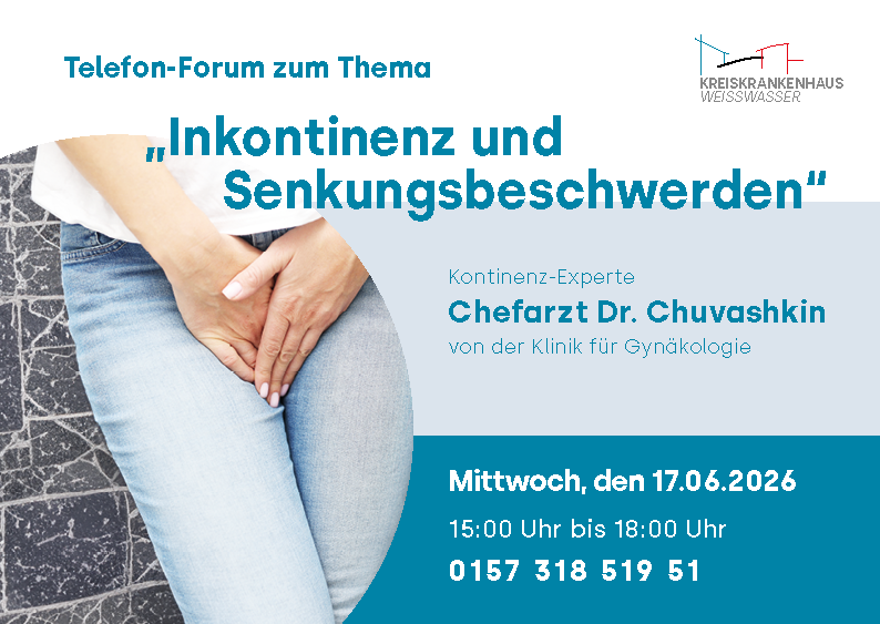 am 17.06.2026 von 15 bis 18 Uhr findet das diesjährige Telefon-Forum im Rahmen der Welt-Inkontinenz-Woche statt.